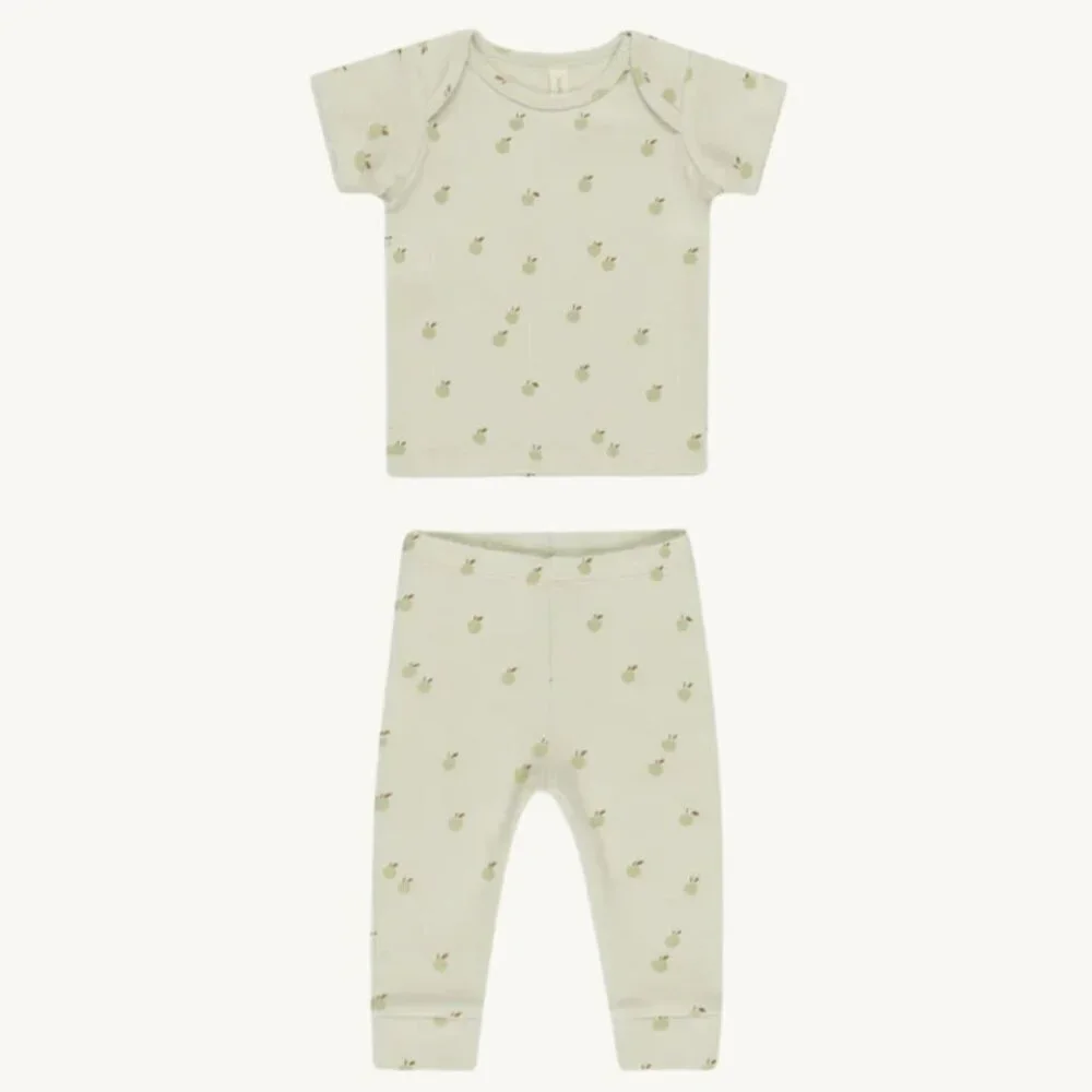 NWT - Quincy Mae Apples ORGANIC Ribbed Set​​